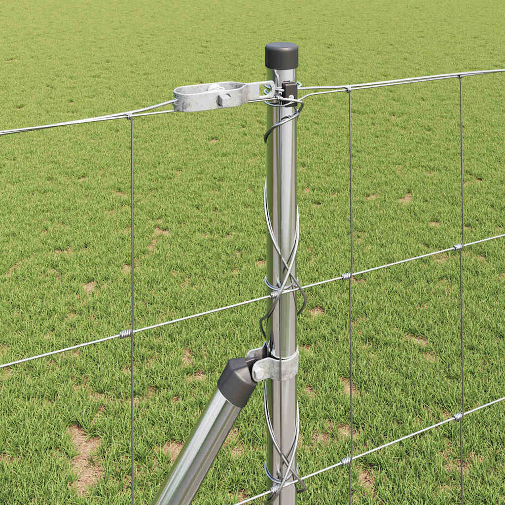 Wildzaun Silber 50 x 1,2 m Verzinkter Stahl